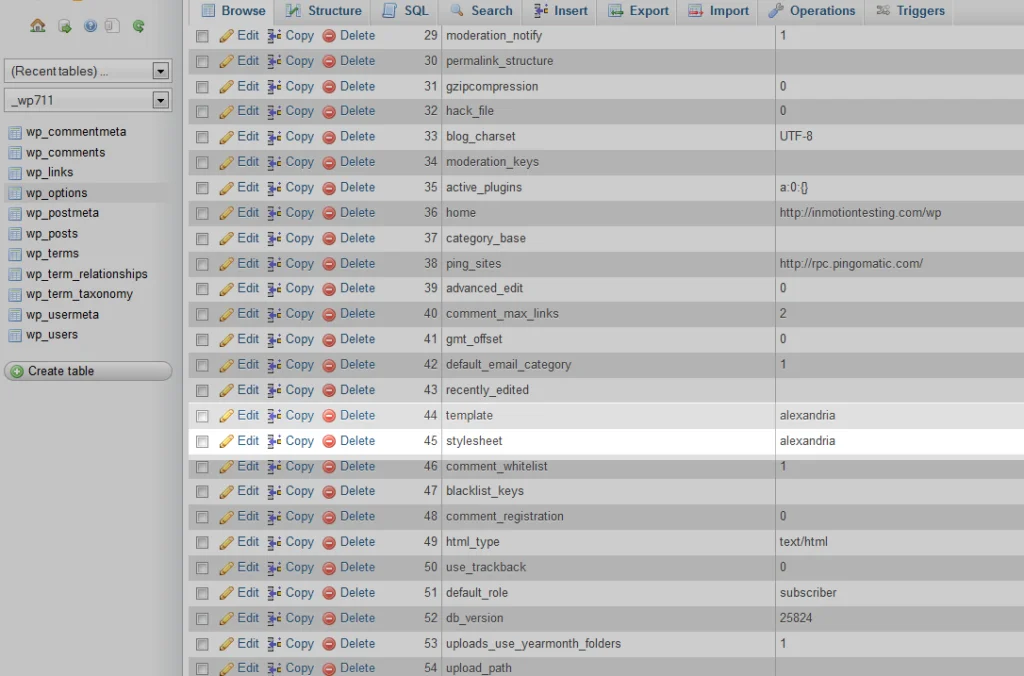 Kako da promenim WordPress temu iz baze?