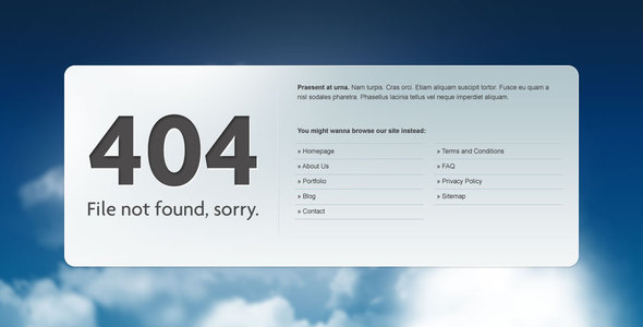 404 error page template 1 Lične Error strane na sajtu