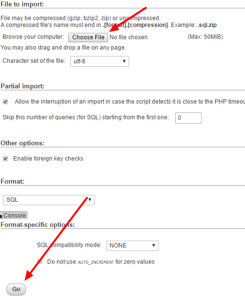 phpmyadmin2 Kako da prebacim sajt sa localhost na hosting cPanel