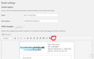 html email wordpress
