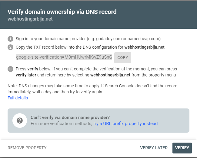 prozor2 Google search i sitemap