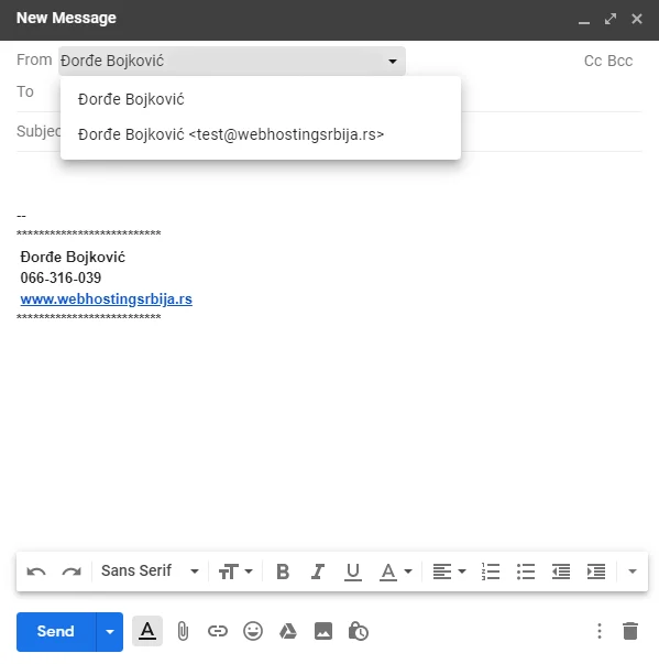 gmail kao email klijent