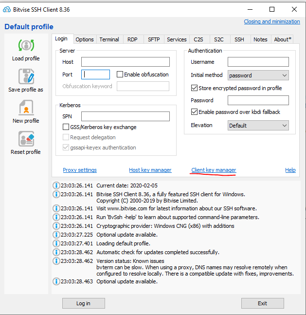 screen1 Kako da se povežete na SSH - cPanel - Bitvise