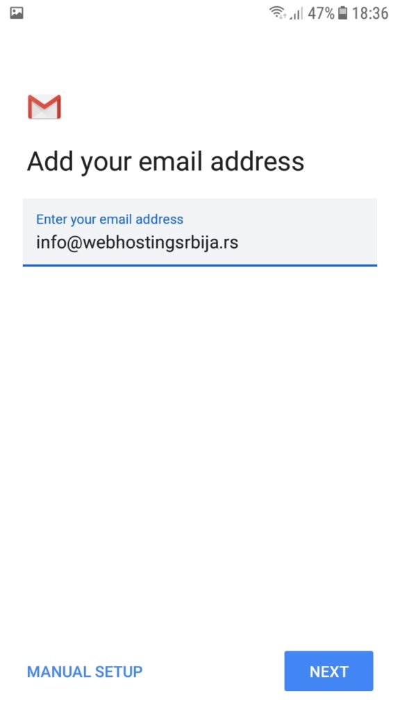 Screenshot 20200313 183640 Podešavanje email klijenta na Android telefonu