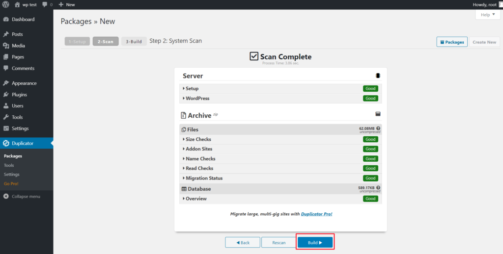 Screenshot 26 Prebacivanje sajta sa localhost na cPanel duplicator