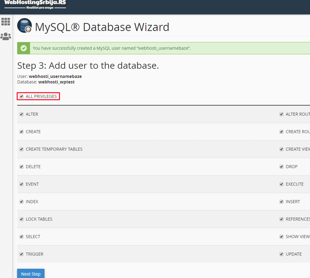 Screenshot 32 Prebacivanje sajta sa localhost na cPanel duplicator