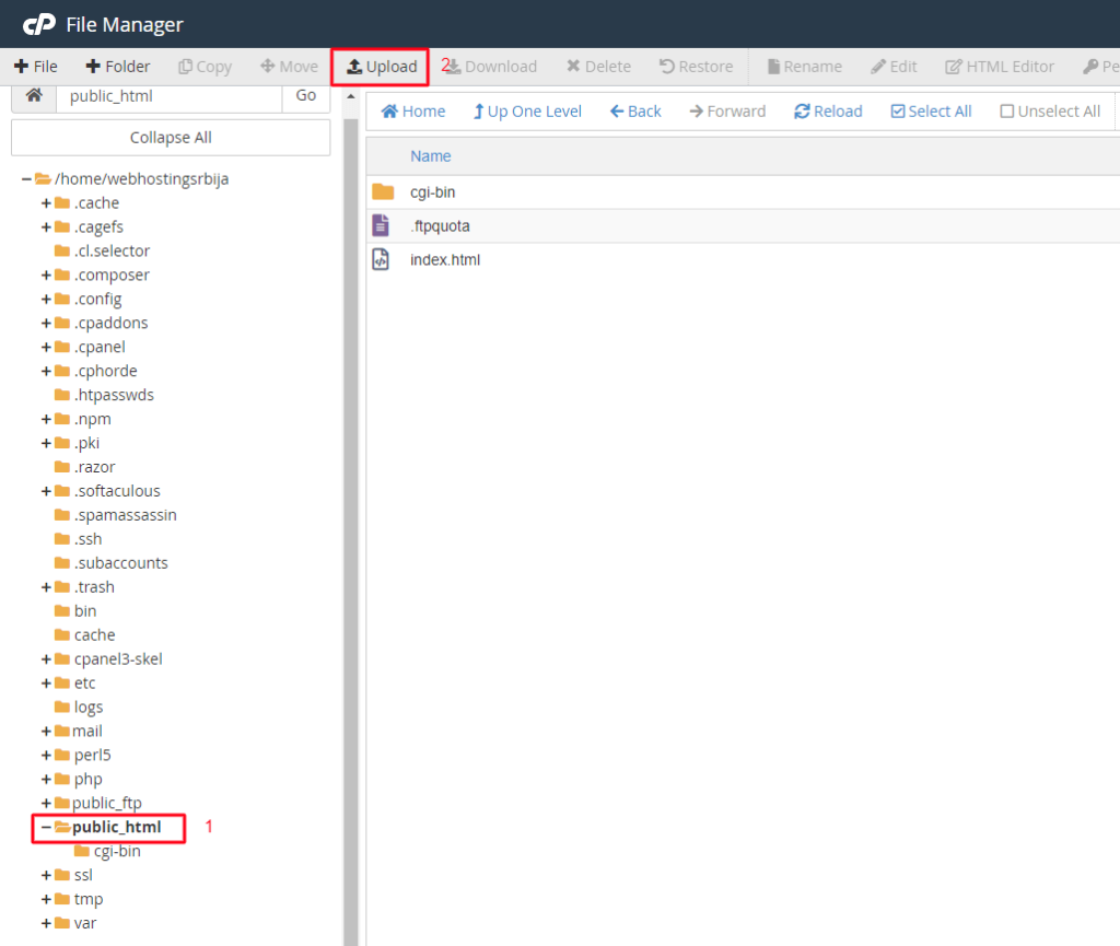 Screenshot 36 Prebacivanje sajta sa localhost na cPanel duplicator