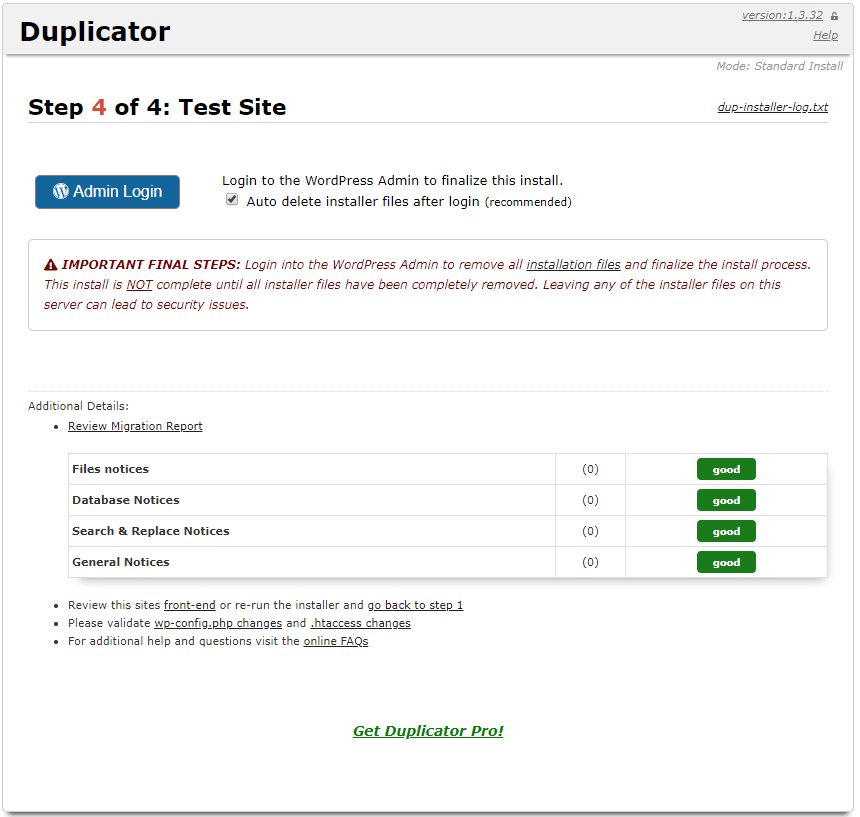 Screenshot 44 Prebacivanje sajta sa localhost na cPanel duplicator