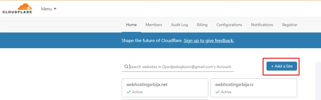 Postavljanje CloudFlare cloudflare Postavljanje CloudFlare