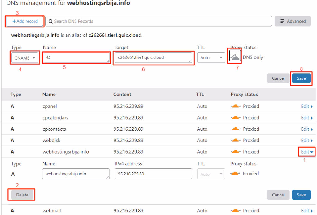 Setup on the site quic.cloud - CDN litespeed25 1 Podešavanje na sajtu quic.cloud - CDN