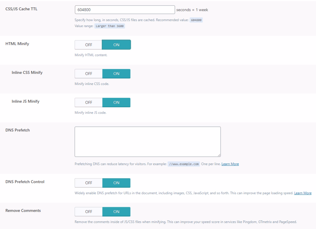 LiteSpeed Page Optimization - Settings litespeed48 1 LiteSpeed Page Optimization - Settings