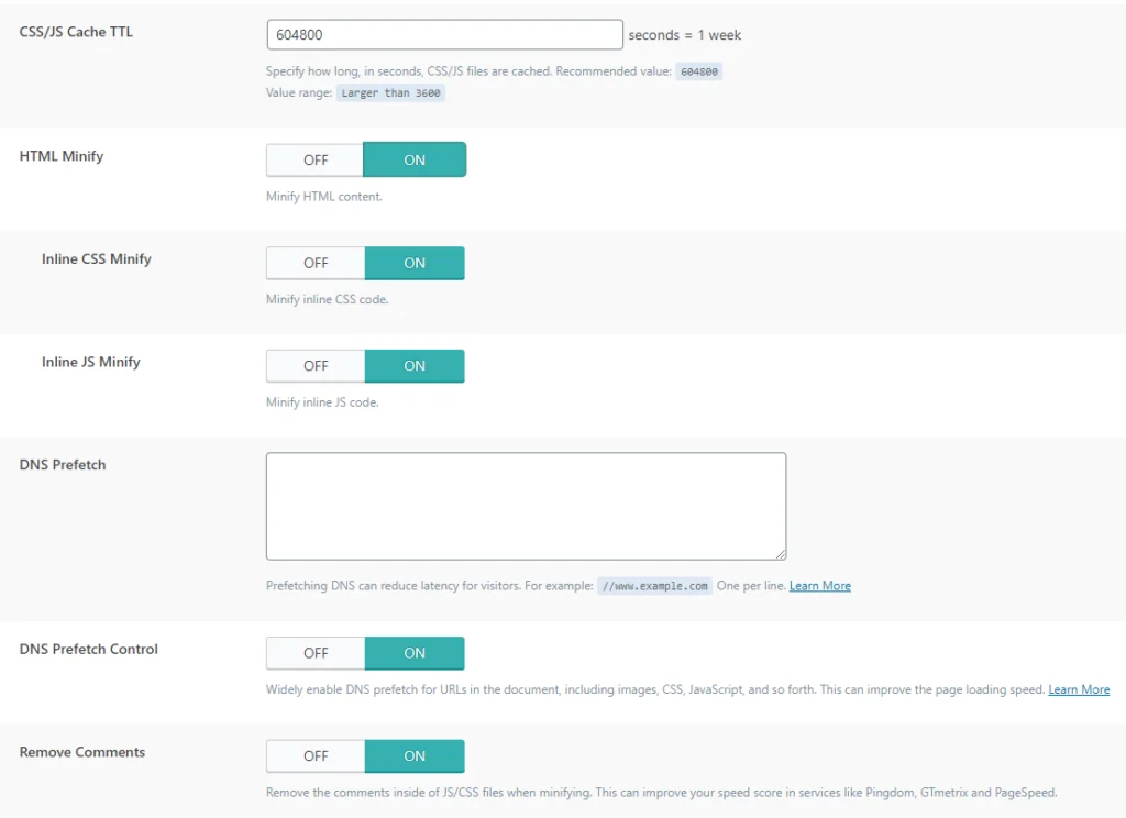 LiteSpeed Page Optimization - Settings litespeed48 1 LiteSpeed Page Optimization - Settings