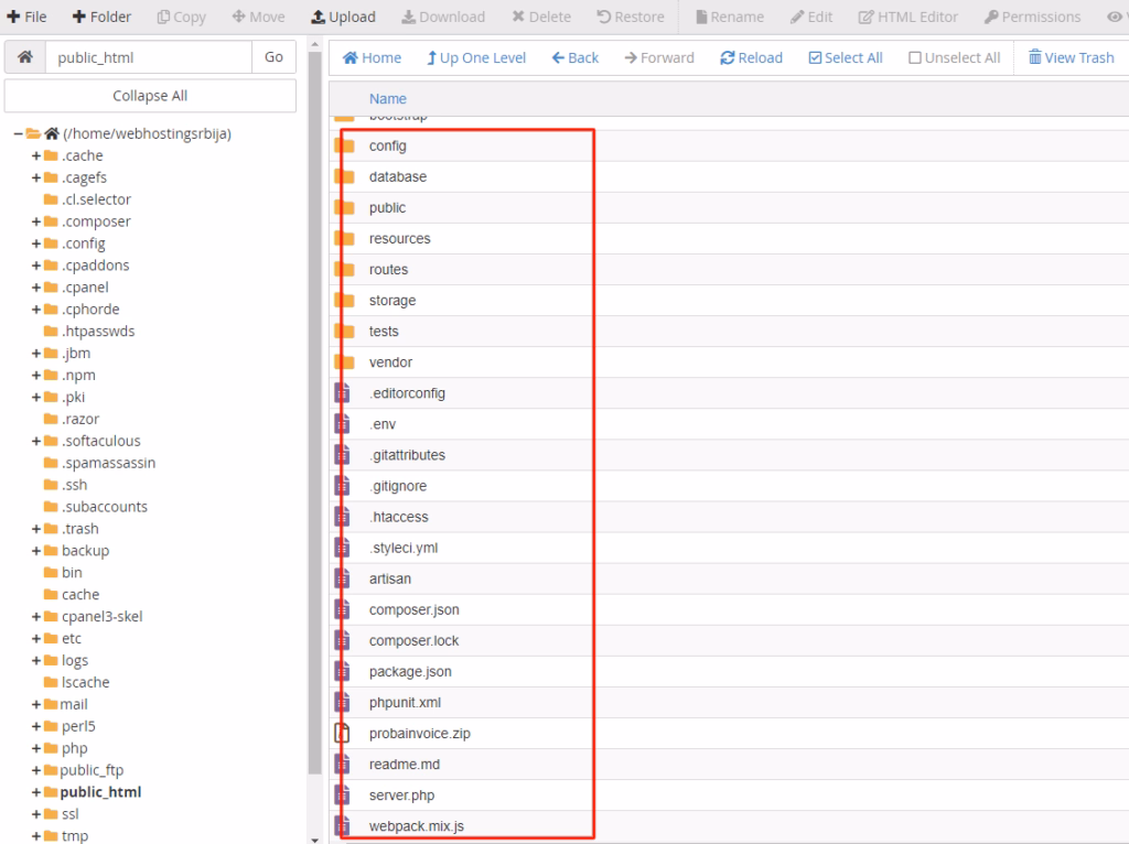Setting up a Laravel application on cPanel laravel7 Postavljanje Laravel aplikacije na cPanel