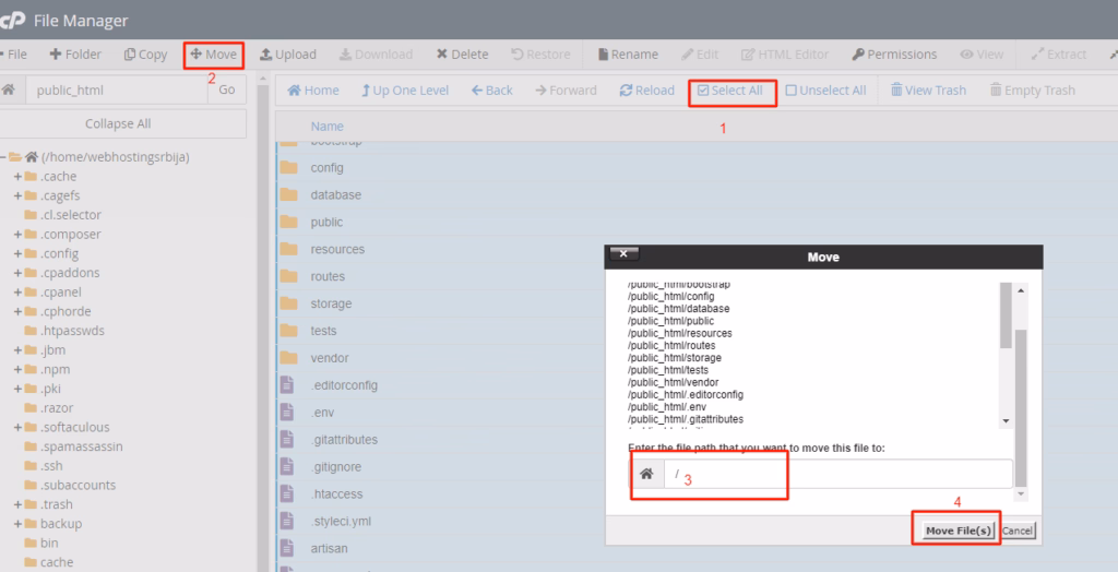 Setting up a Laravel application on cPanel laravel8 Postavljanje Laravel aplikacije na cPanel