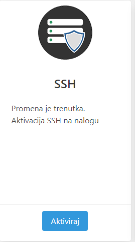 aktiviranssh Kako da aktiviram SSH cPanel