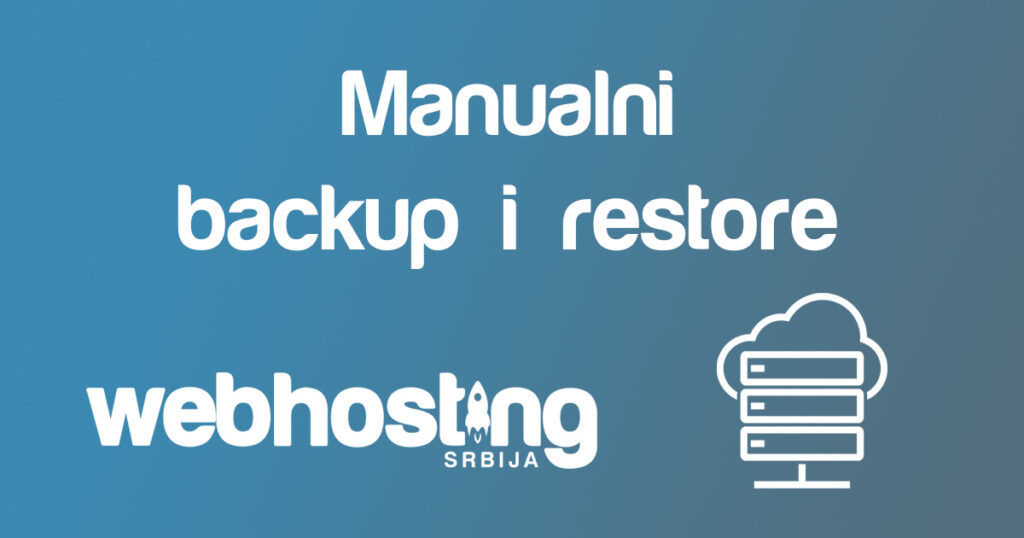 rucni backup i restore