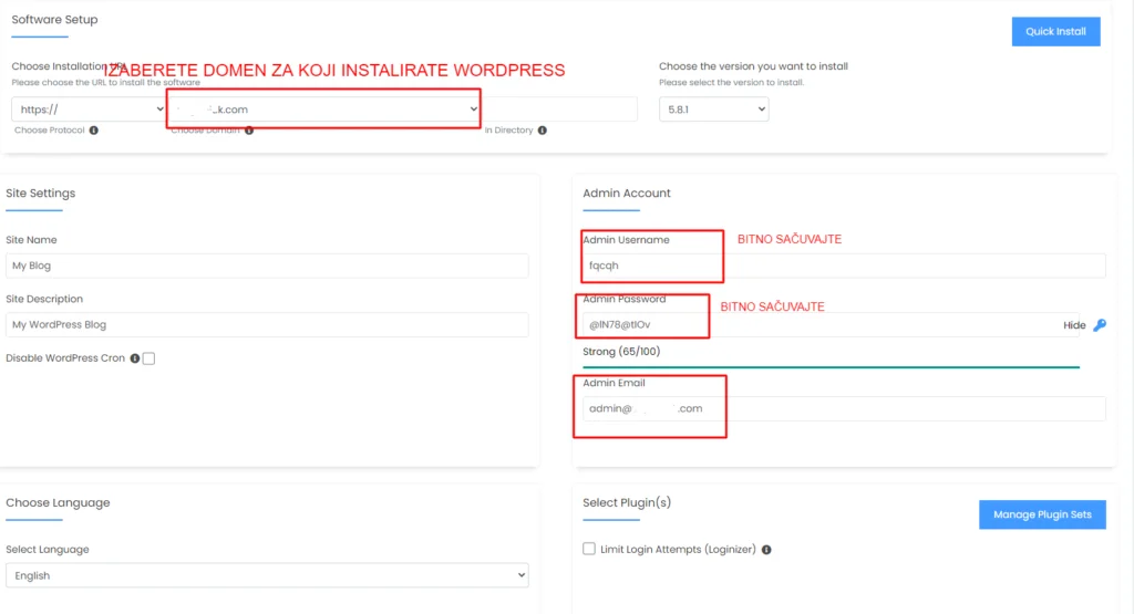 Kako da instliram WordPress? Screenshot 22 Kako da instliram WordPress?