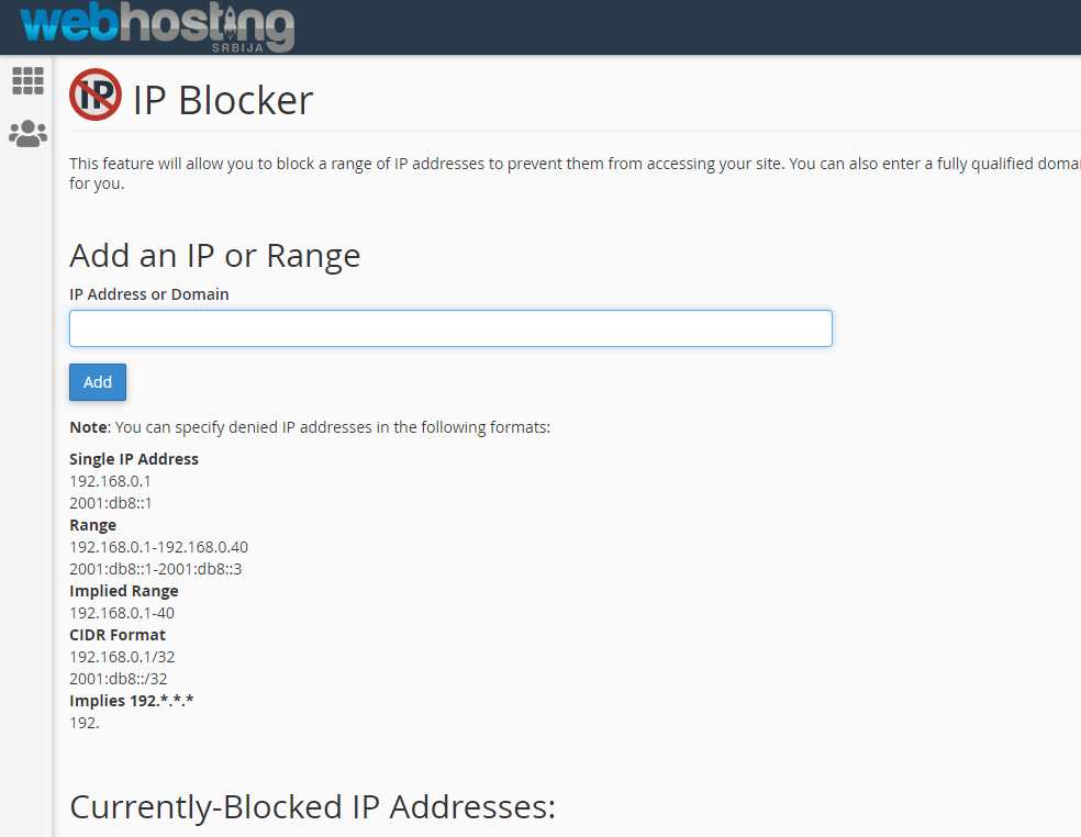 ipblockerip Kontrola protoka na sajtu