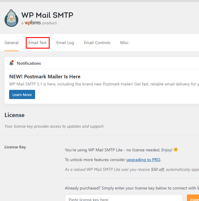 SMTP i WordPress emailtestsmtp SMTP i WordPress