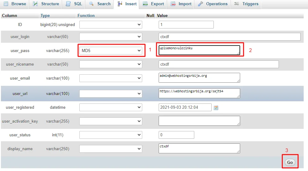 Reset WP lozinke bez pristupa dashboard wp-admin phpmyadminusers2 Reset WP lozinke bez pristupa dashboard wp-admin
