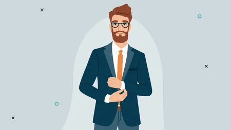 Support medium illustration man suit Podrška