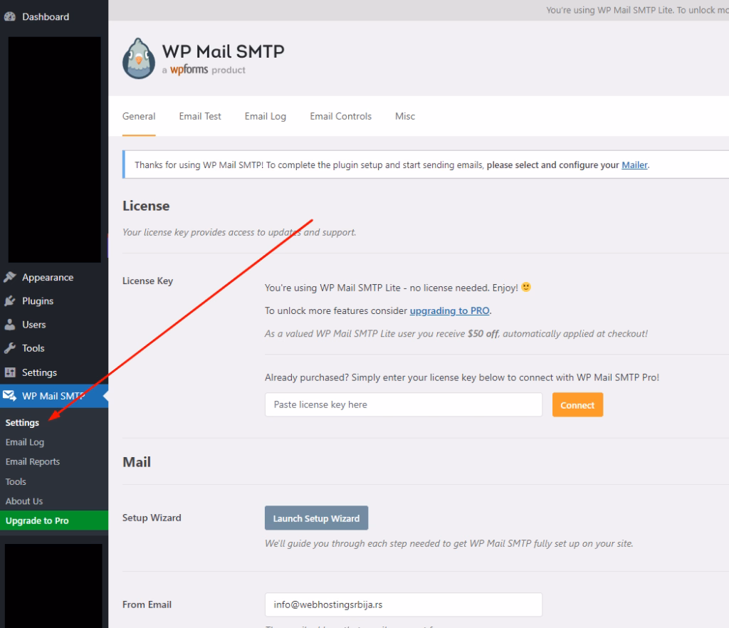 SMTP and WordPress smtp1 SMTP i WordPress