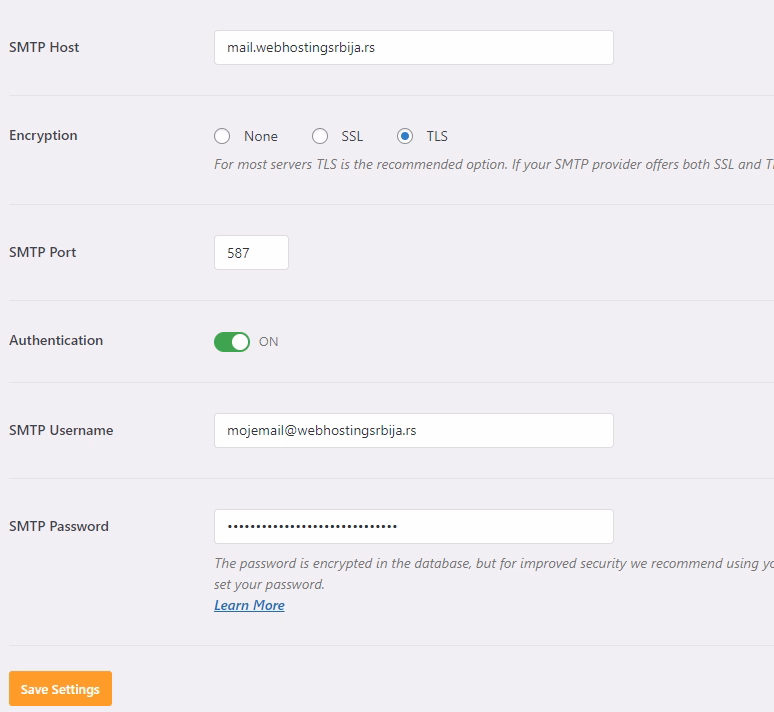 SMTP and WordPress smtp2 SMTP i WordPress