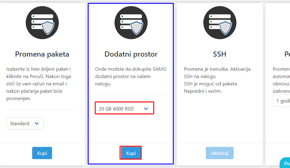 dodatniprostor Kupovina dodatnog prostora