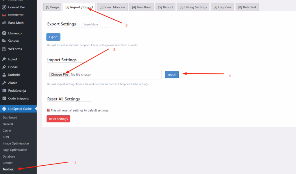LiteSpeed out-of-the-box configuration litespeedplugin import LiteSpeed gotova konfiguracija