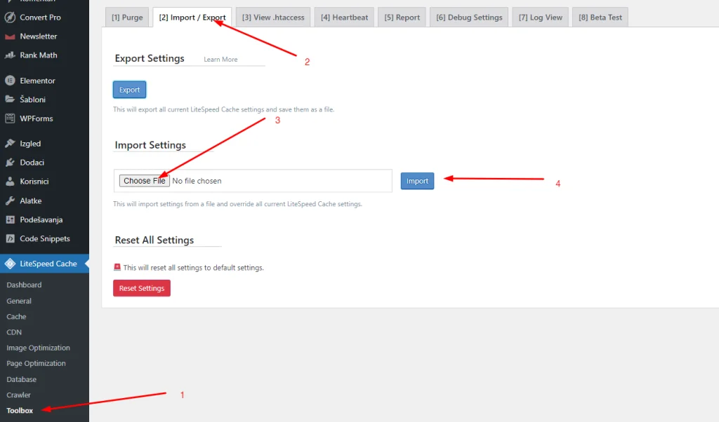 LiteSpeed out-of-the-box configuration litespeedplugin import LiteSpeed gotova konfiguracija