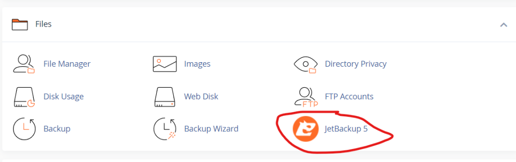 jetbackup51 Restore naloga ili fajlova