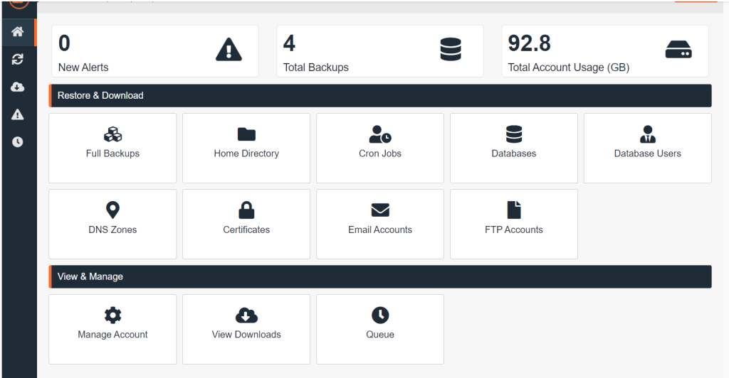 jetbackup52 Restore naloga ili fajlova