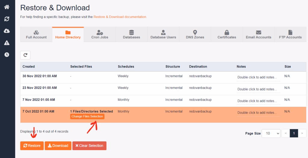 Restore accounts or files jetbackup55 Restore naloga ili fajlova