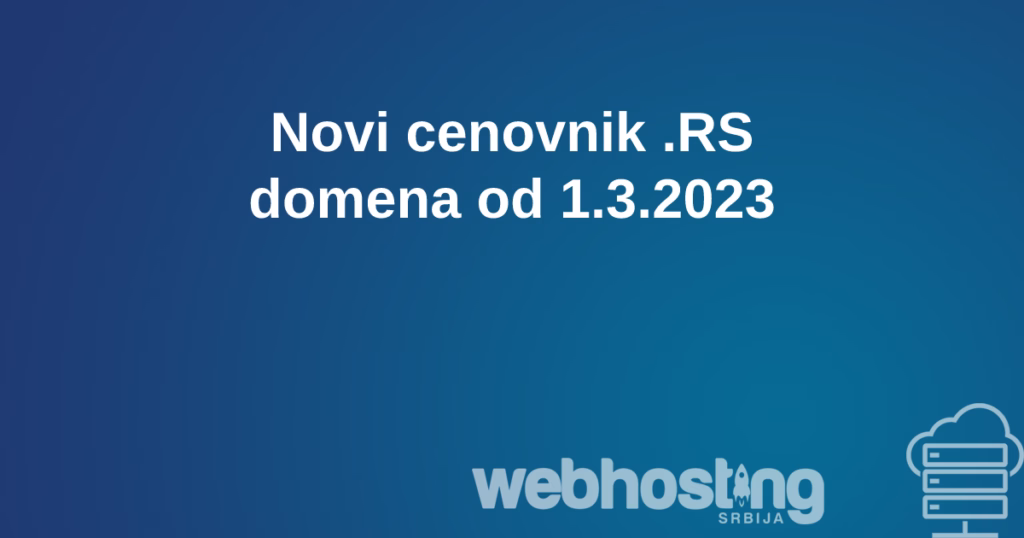 RNIDS povećava cenu .rs domena novicenovnik RNIDS povećava cenu .rs domena