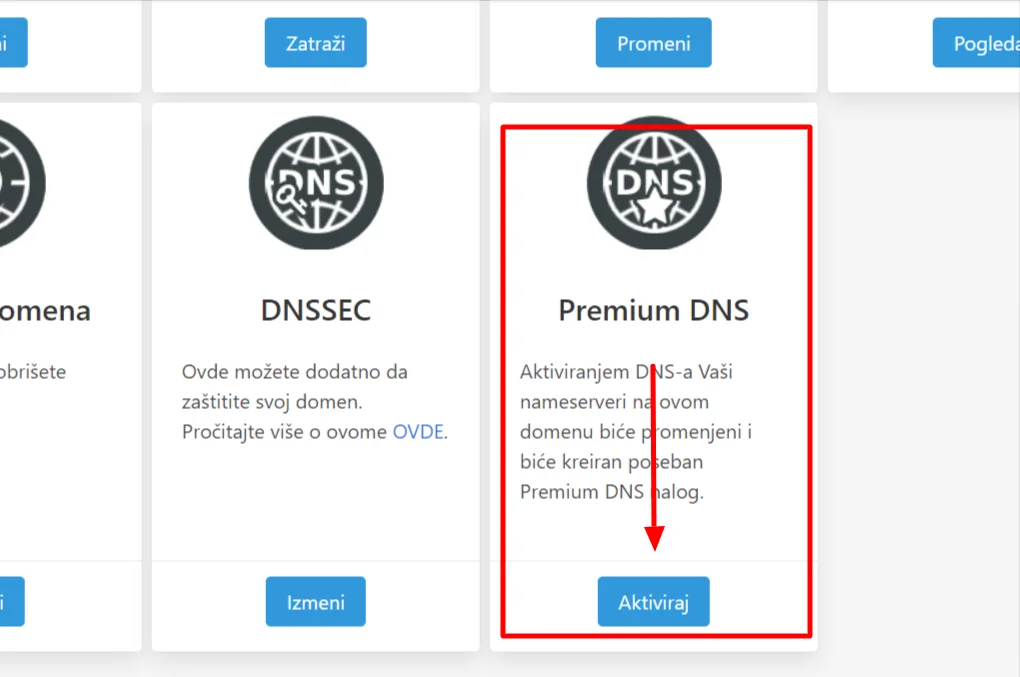 Premium DNS aktivirajpremiumdns Premium DNS