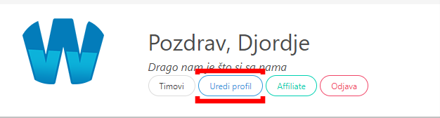 urediprofil Provera prijava na klijent panel