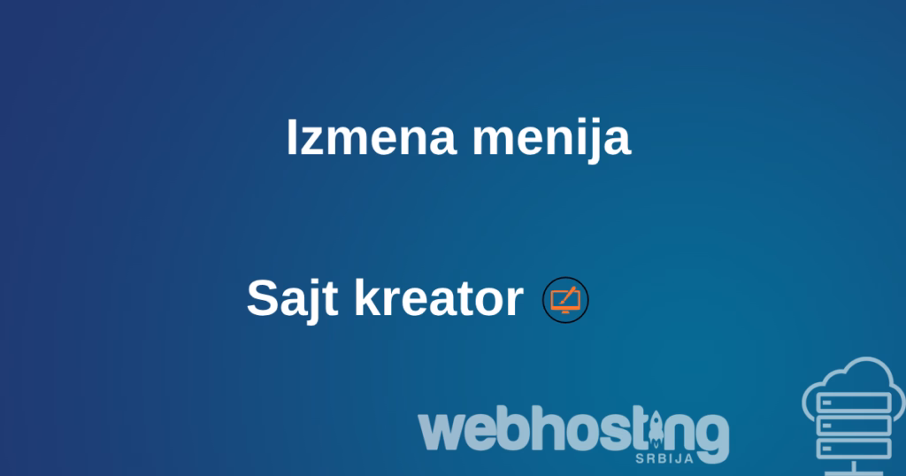 Izmena menija izmena menija Izmena menija