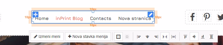 Izmena menija nova meni gotovo Izmena menija