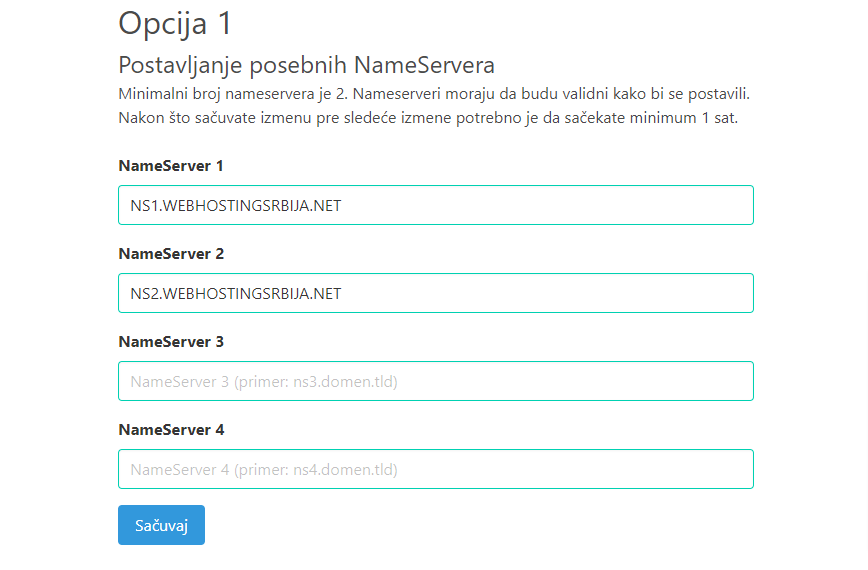 izmenanameserveraopcija1 Izmena NameServera