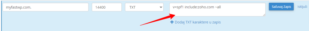 zoho dns spf Kako da podeste Zoho Mail na domenu