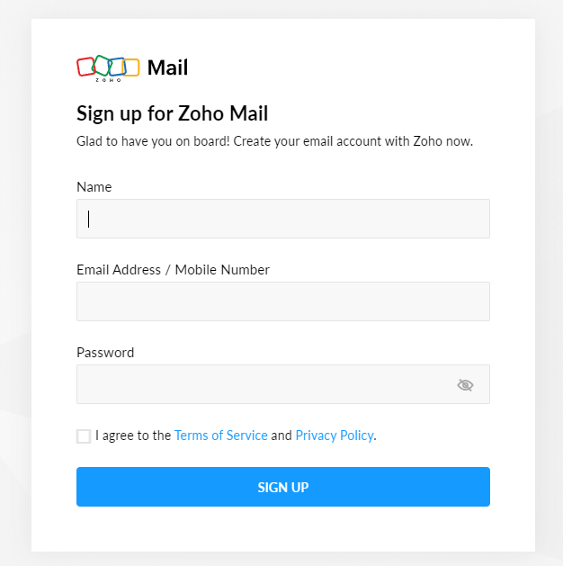 zoho sing up Kako da podeste Zoho Mail na domenu