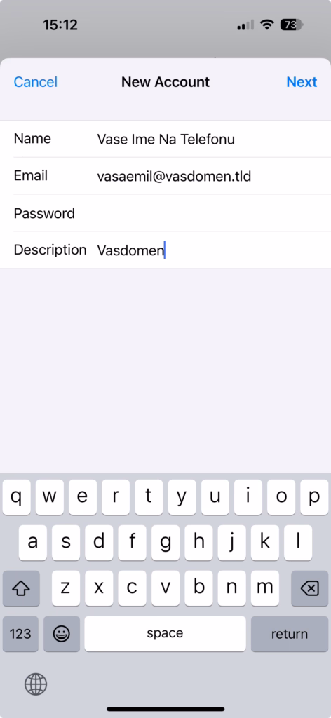 How to add an Email account on iPhone 5984 Kako da dodate Email nalog na iPhone