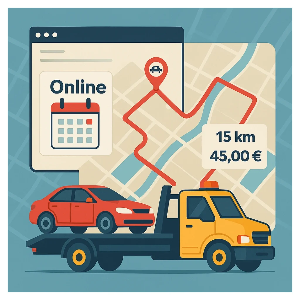 slep sluzba Plugin za šlep službu u WordPress-u: online zakazivanje šlepovanja sa mapom, procenom kilometraže i cenom